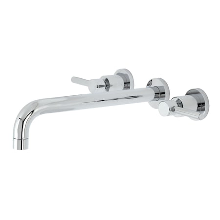 Kingston Brass KS8051DL Wall Mount Tub Faucet, Polished Chrome KS8051DL